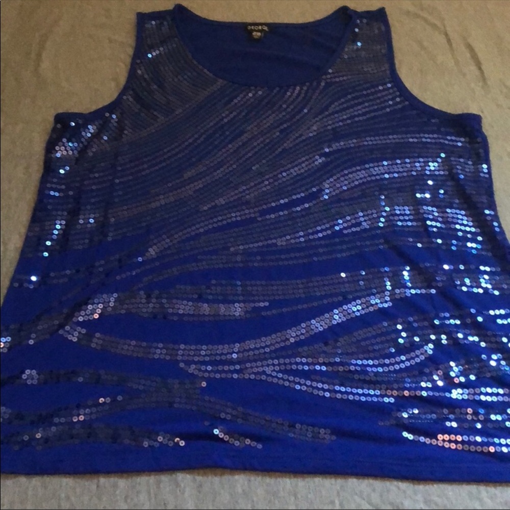 Blue sparkly top